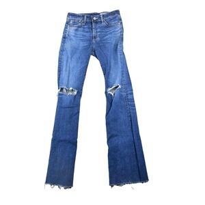 AG Adriano Goldschmied Jeans Womens 26 (25x30) The Janis Flare Distressed 70's